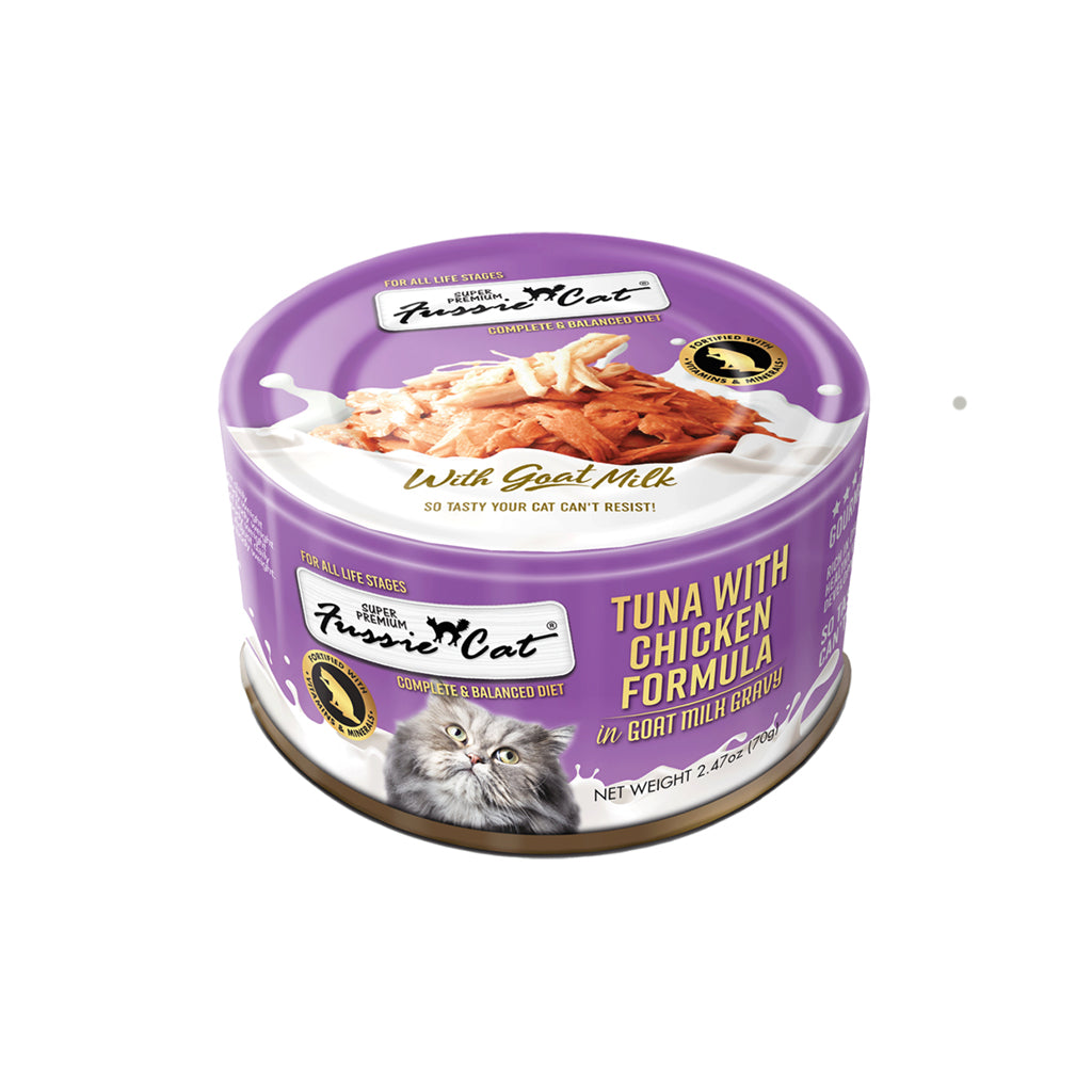 Tuna with Chicken in Goat Milk Canned Food for Cats 2.47oz Shore Thing Pet Supply