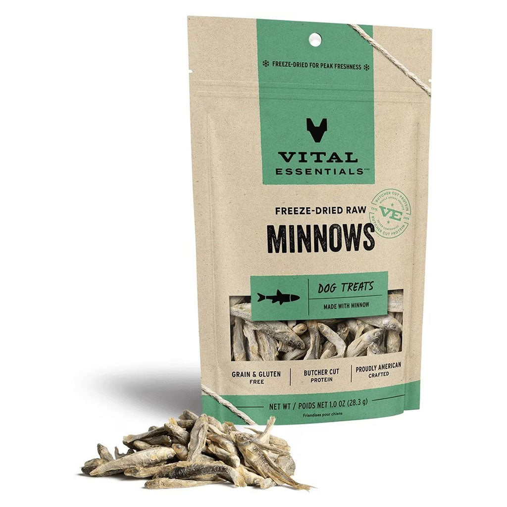 Vital Essentials Freeze Dried Minnows Dog Treats 1 oz