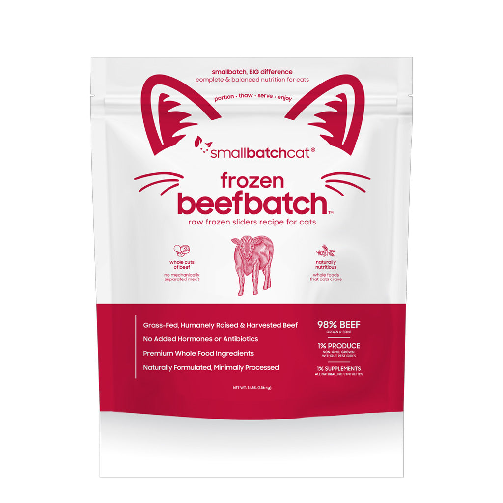 Beef Batch Frozen Raw for Cats – Shore Thing Pet Supply