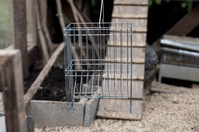 Metal Basket Rack for Chicken Scraps and Treats