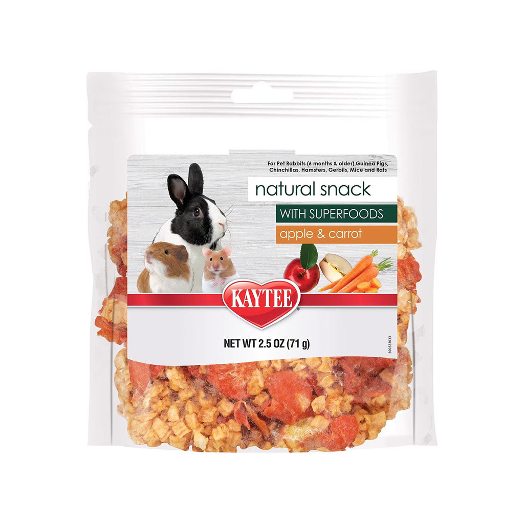 Natural Snack with Superfoods Carrot & Apple Blend Small Pet Treats 2.5oz