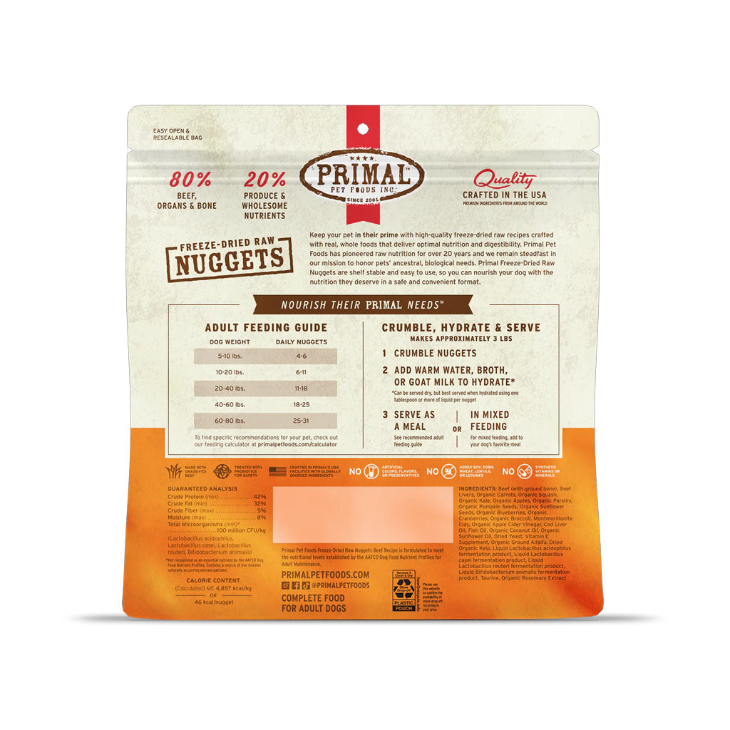 Beef Freeze-dried Raw Nuggets 14oz