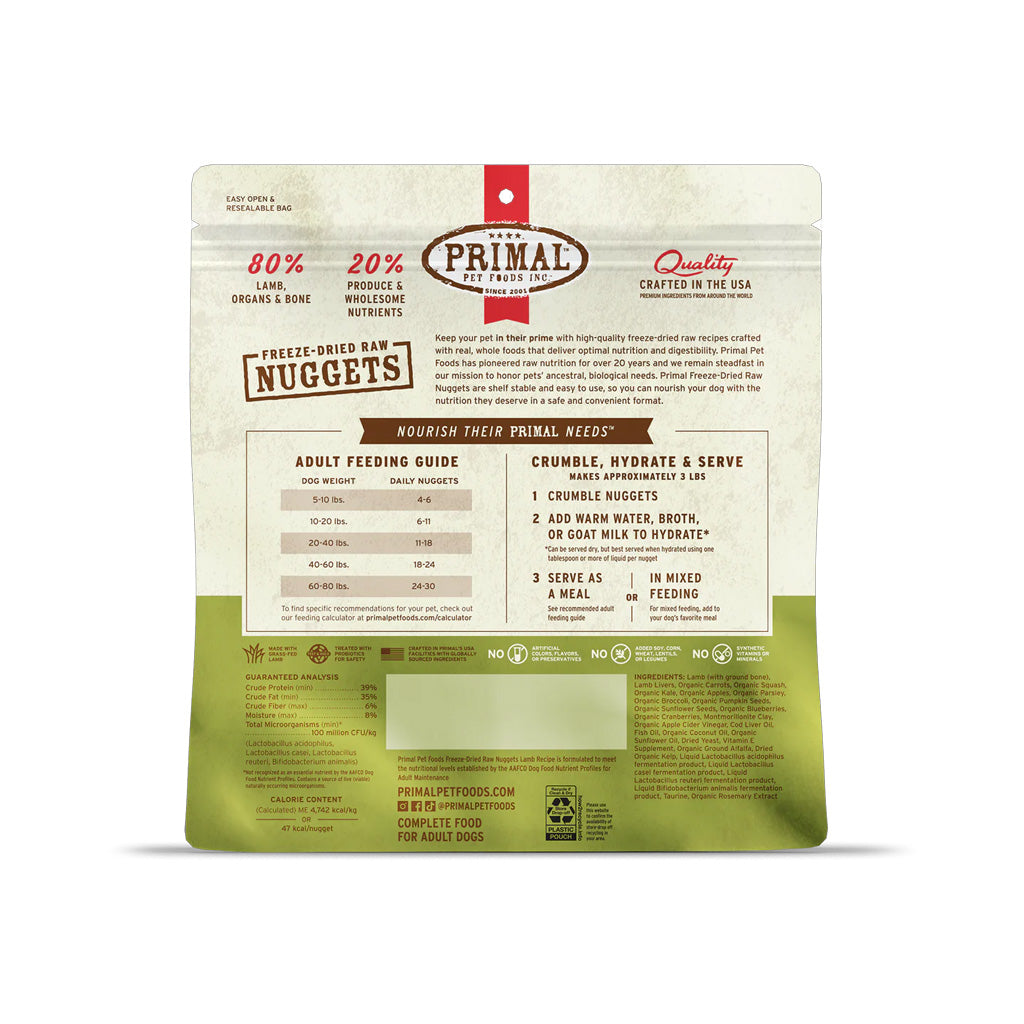 Lamb Freeze-dried Raw Nuggets 14oz