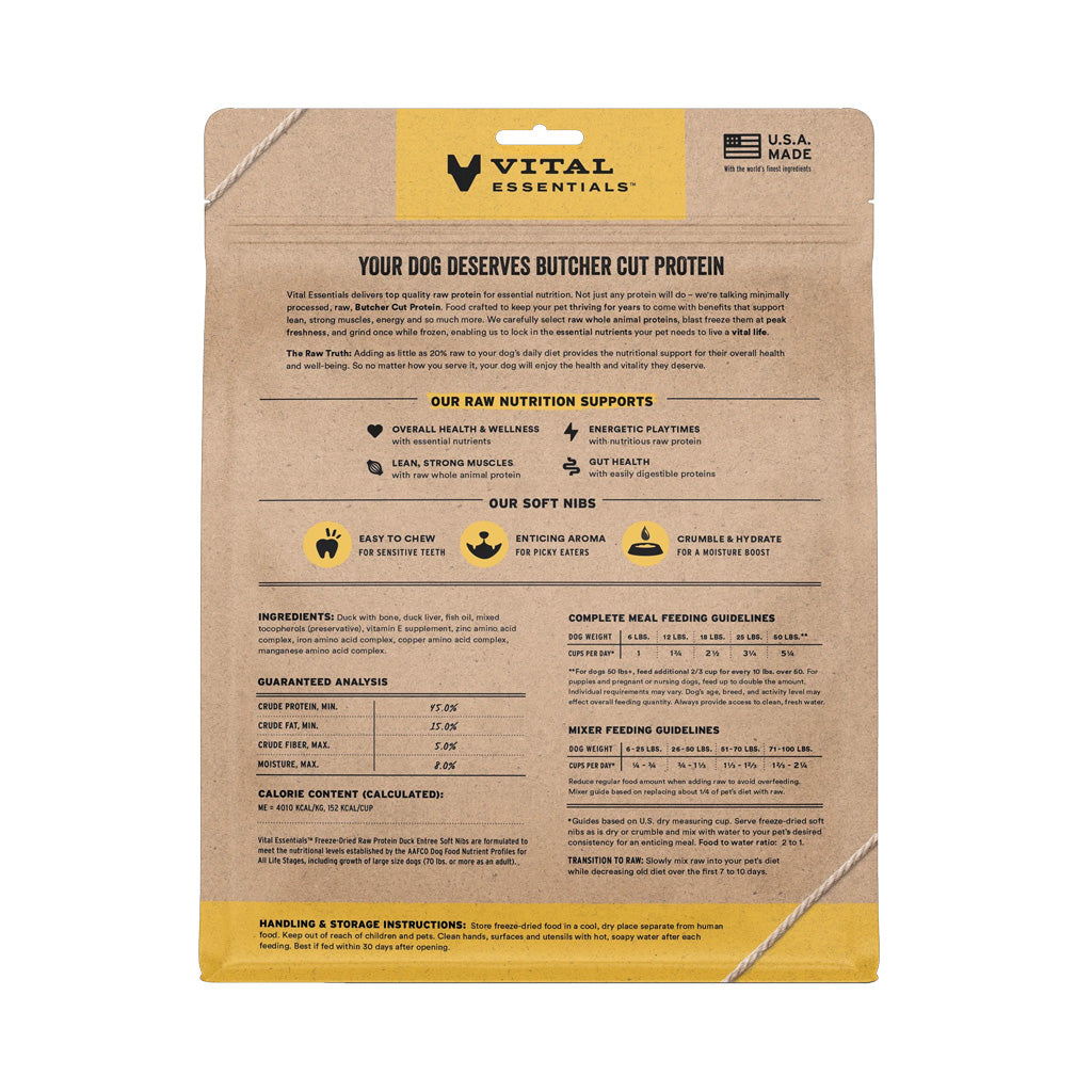 Freeze-Dried Raw Duck Soft Nibs 14oz