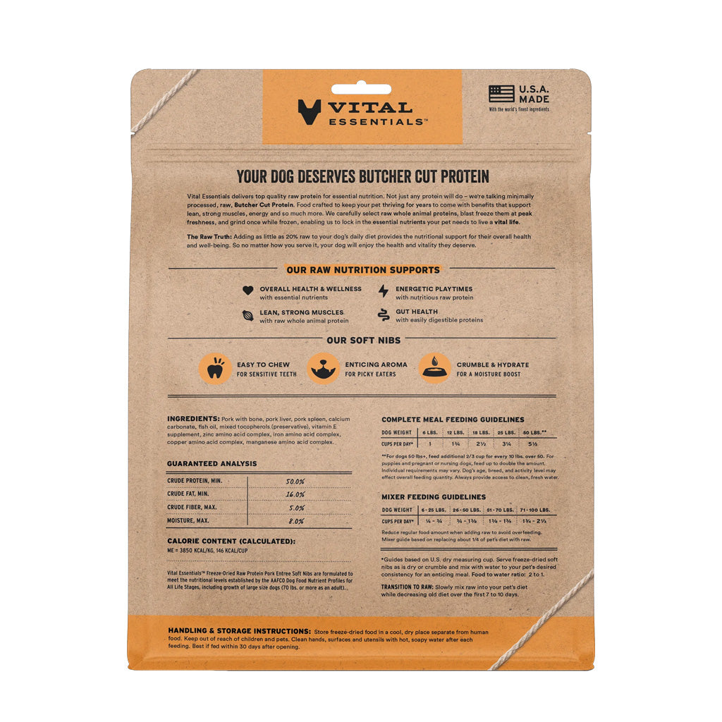 Freeze-Dried Raw Pork Soft Nibs 14oz