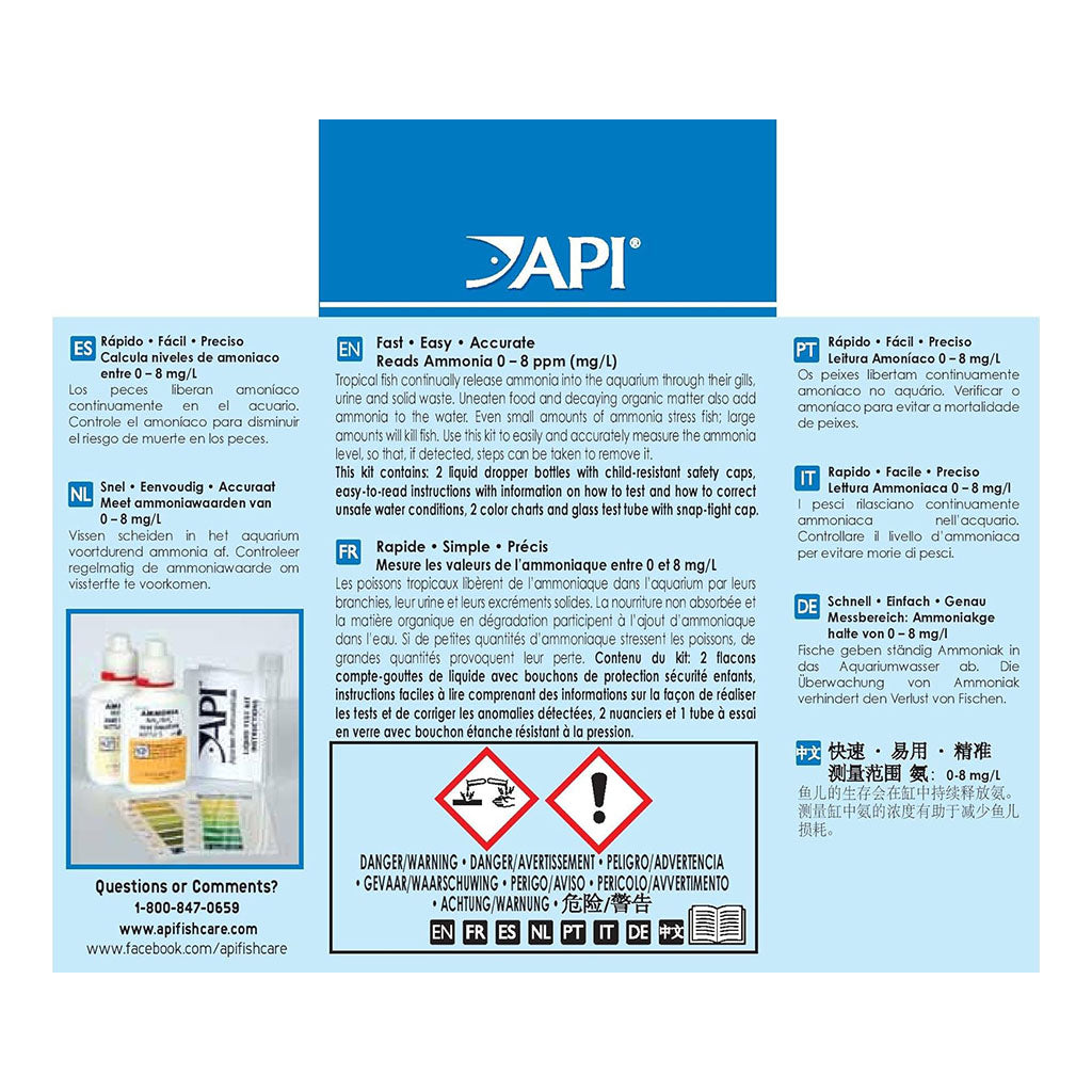 Ammonia NH3/NH4+ Test Kit 130 Tests (Freshwater and Saltwater)