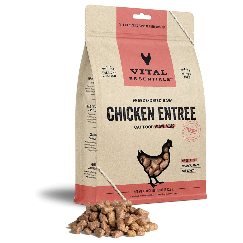 Chicken Mini Nibs Freeze-Dried for Cats 12oz
