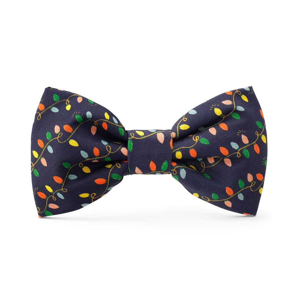 Holiday Lights Dog Bow Tie