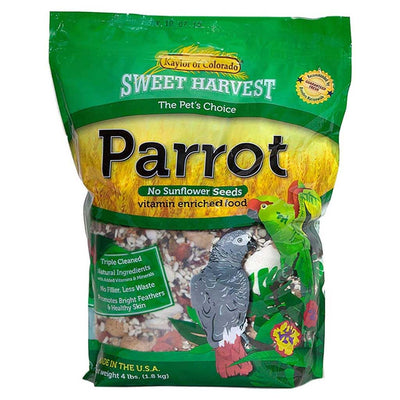 Sweet Harvest Parrot Food w/o Sunflower Seeds 4lb