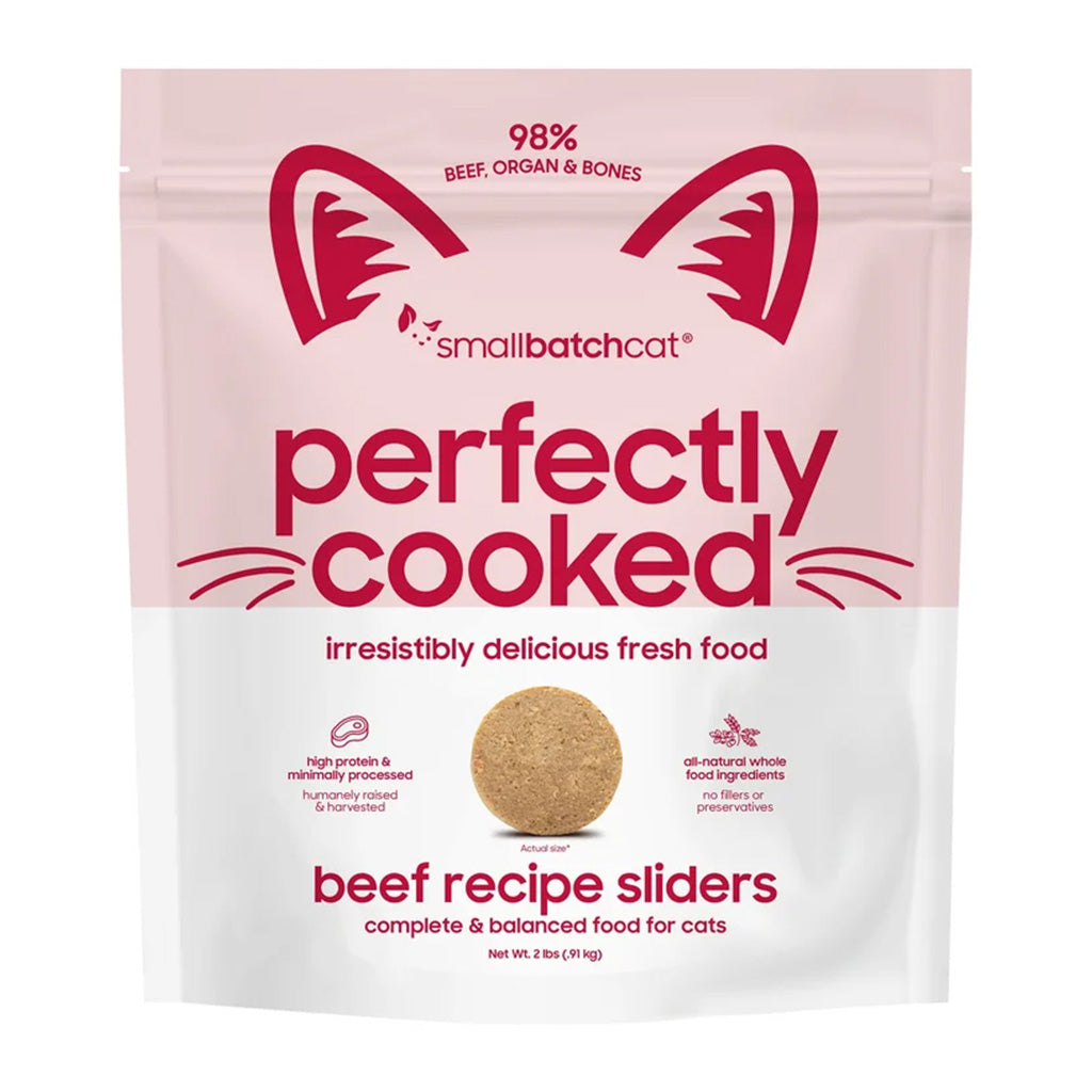 Perfectly Cooked Frozen Beef Sliders for Cats 2lb
