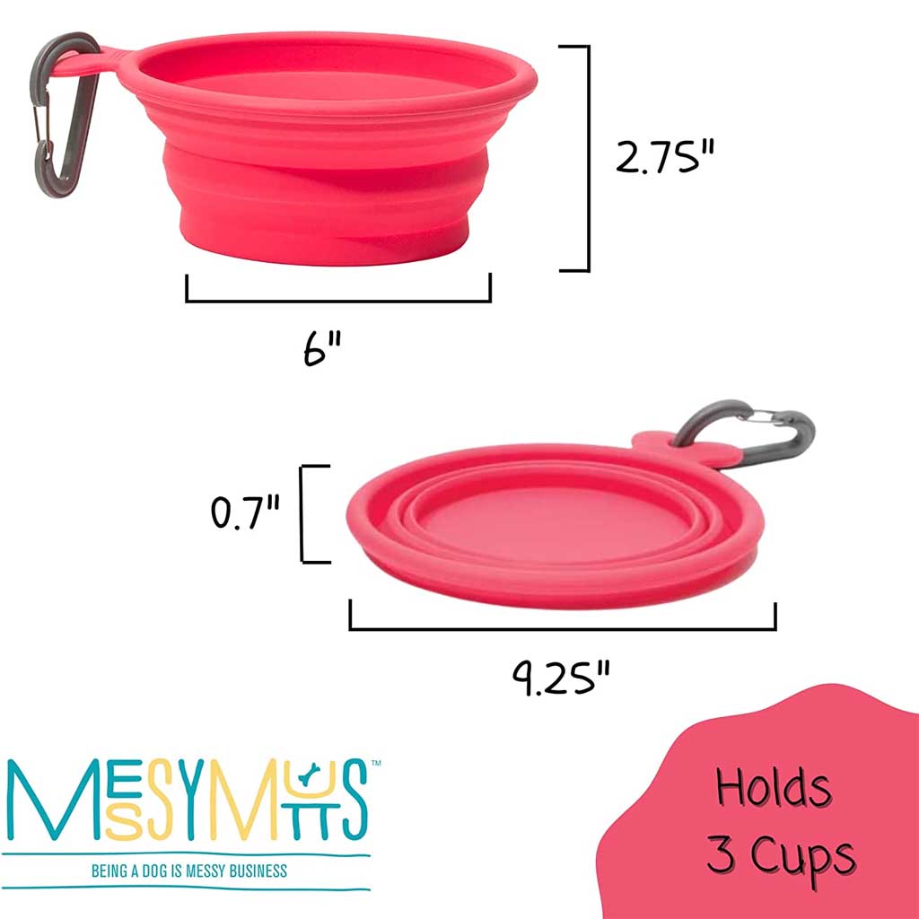 Red Silicone Collapsible Bowl