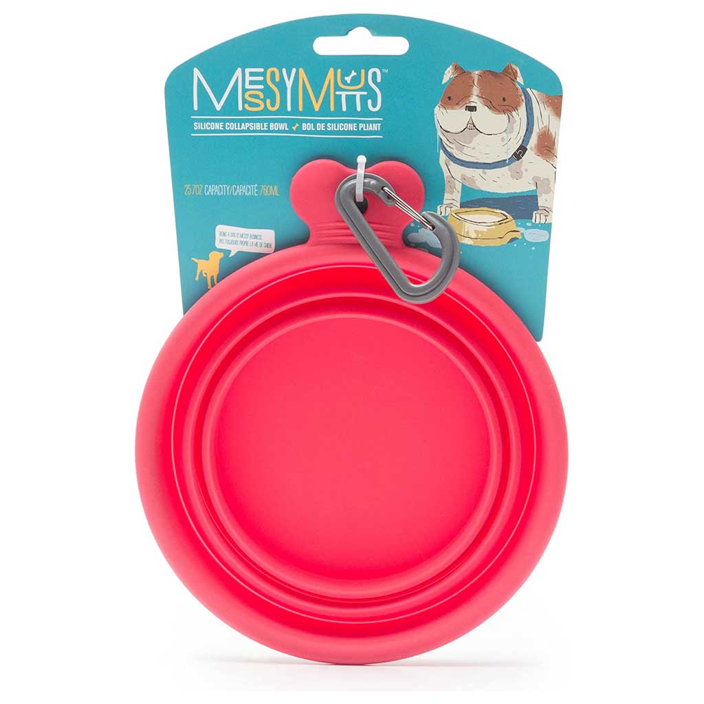 Red Silicone Collapsible Bowl