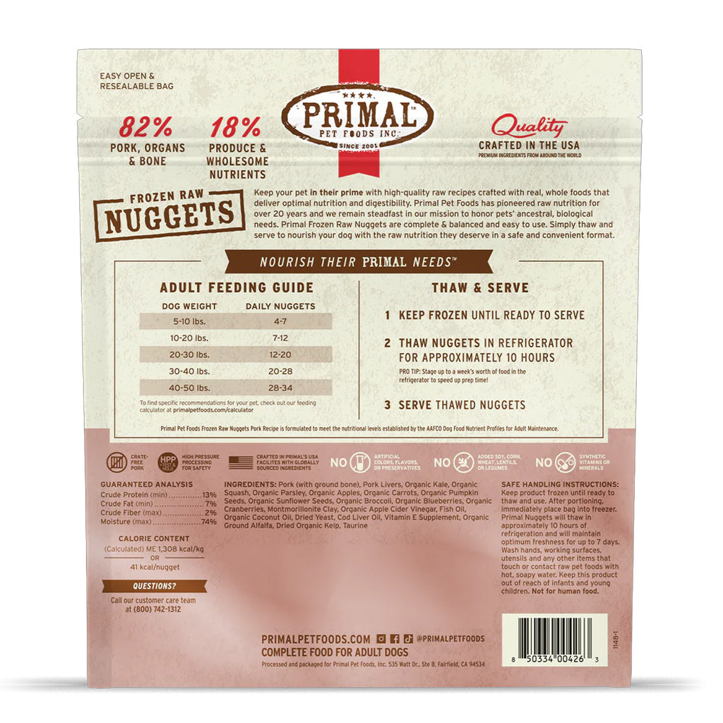 Pork Frozen Raw for Dogs