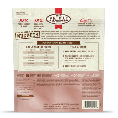 Pork Frozen Raw for Dogs