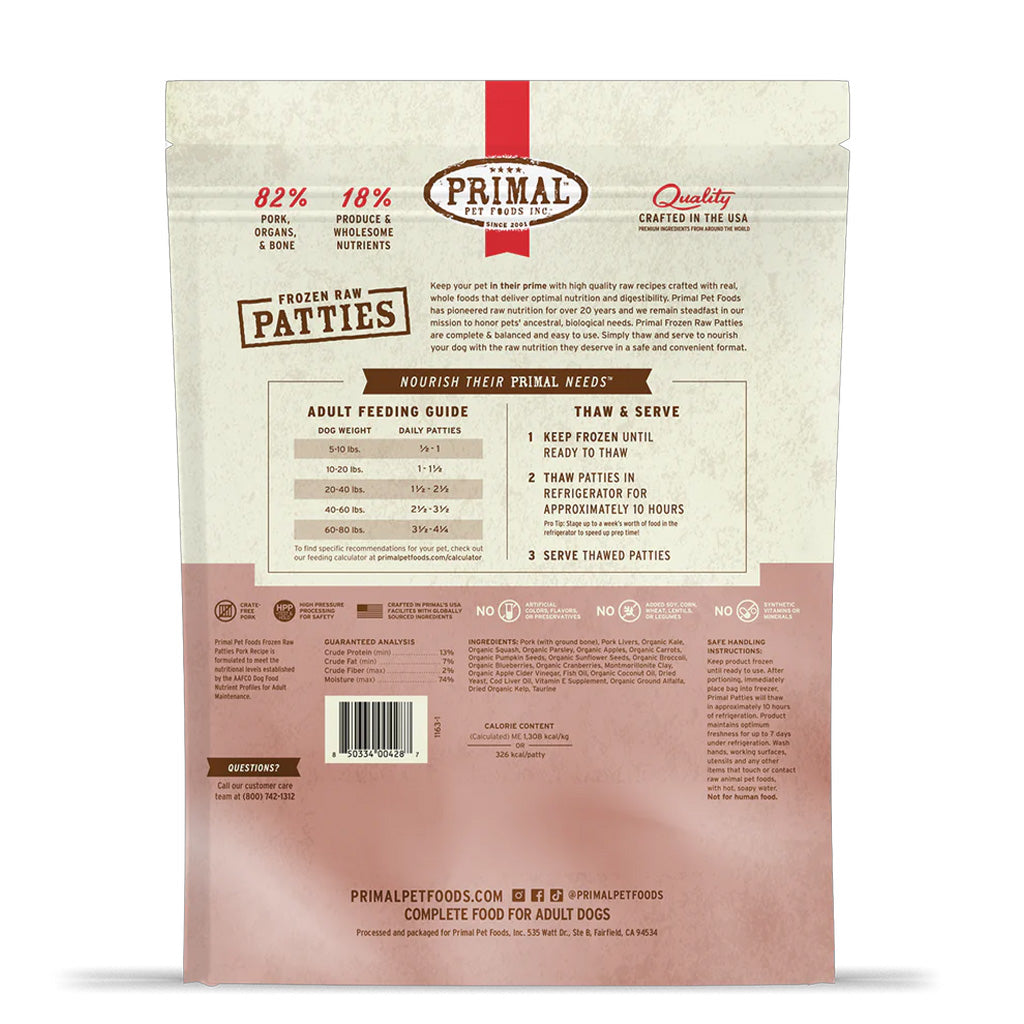 Pork Frozen Raw for Dogs
