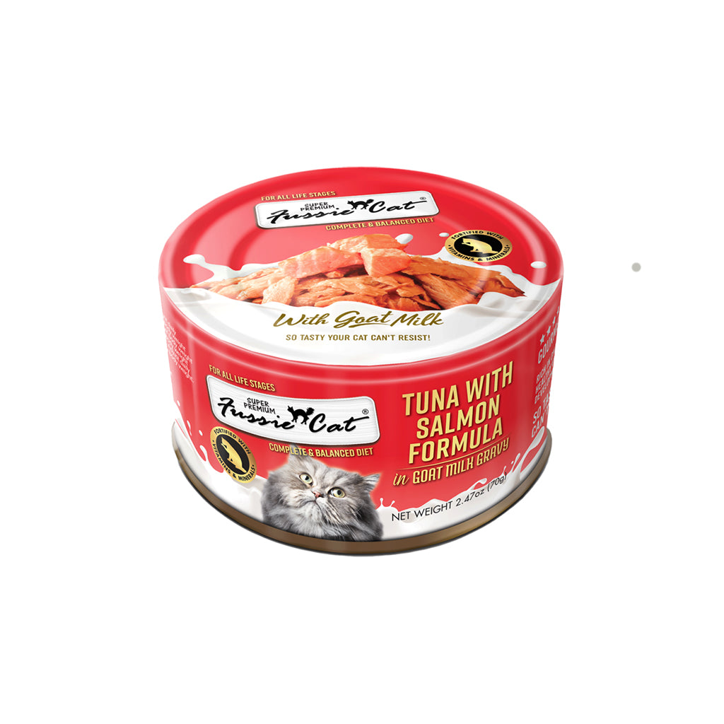 Tuna with Salmon in Goat Milk Canned Food for Cats 2.47oz