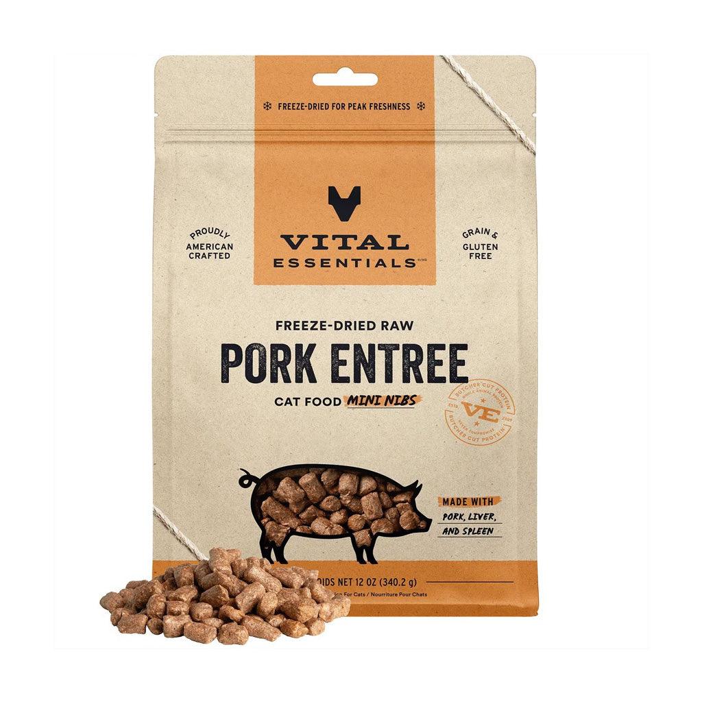 Pork Mini Nibs Freeze-Dried for Cats 12oz