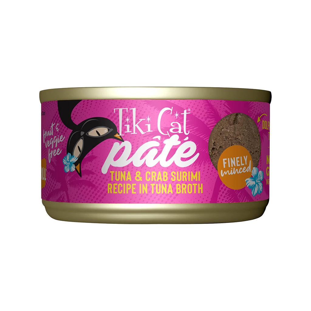 Grill Tuna & Crab Surimi Recipe in Tuna Broth Pate Grain-Free Canned Cat Food 2.82oz