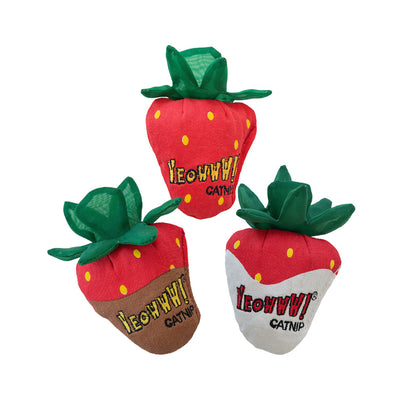 Strawberries 3 Pack Catnip Toys