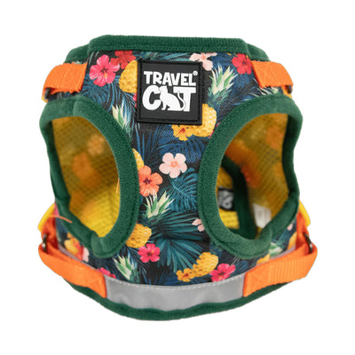 Reflective Cat & Kitten Harness w/ Leash - Hawaiian Shirt