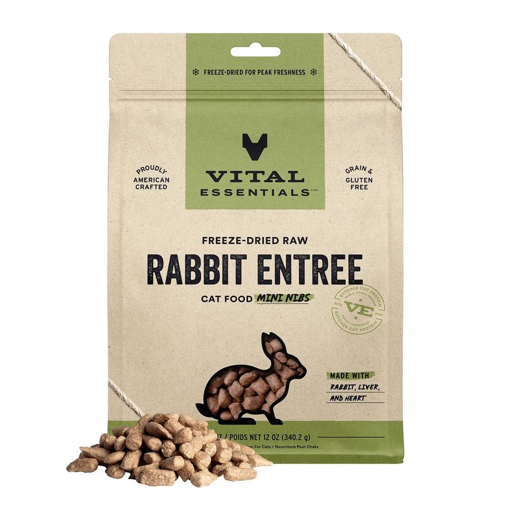 Rabbit Mini Nibs Freeze-Dried for Cats 12oz