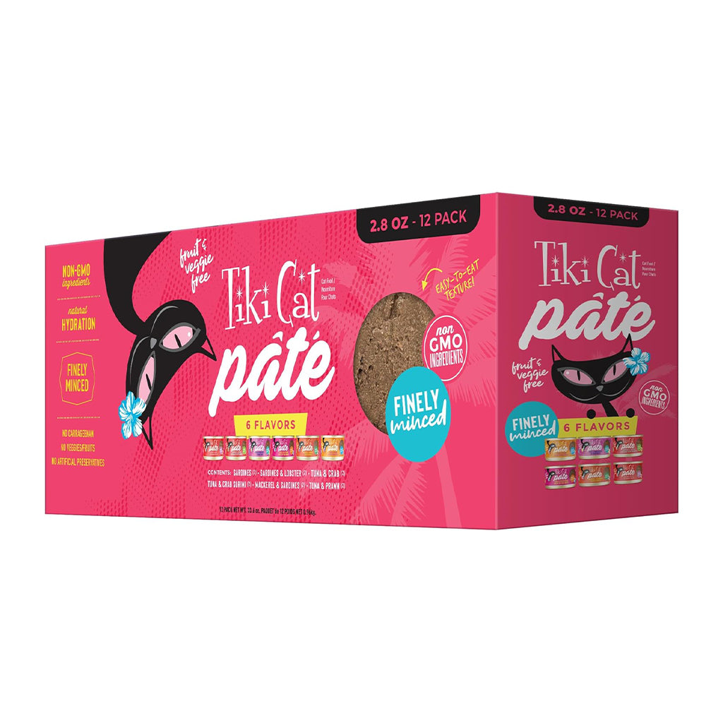 Tiki Cat Grill Pate Variety Pack Grain-Free Canned Food 2.8oz - 12 Pack