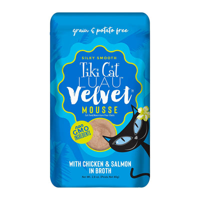 Luau Velvet Mousse Chicken & Salmon Grain-Free Cat Food Pouch 2.82oz