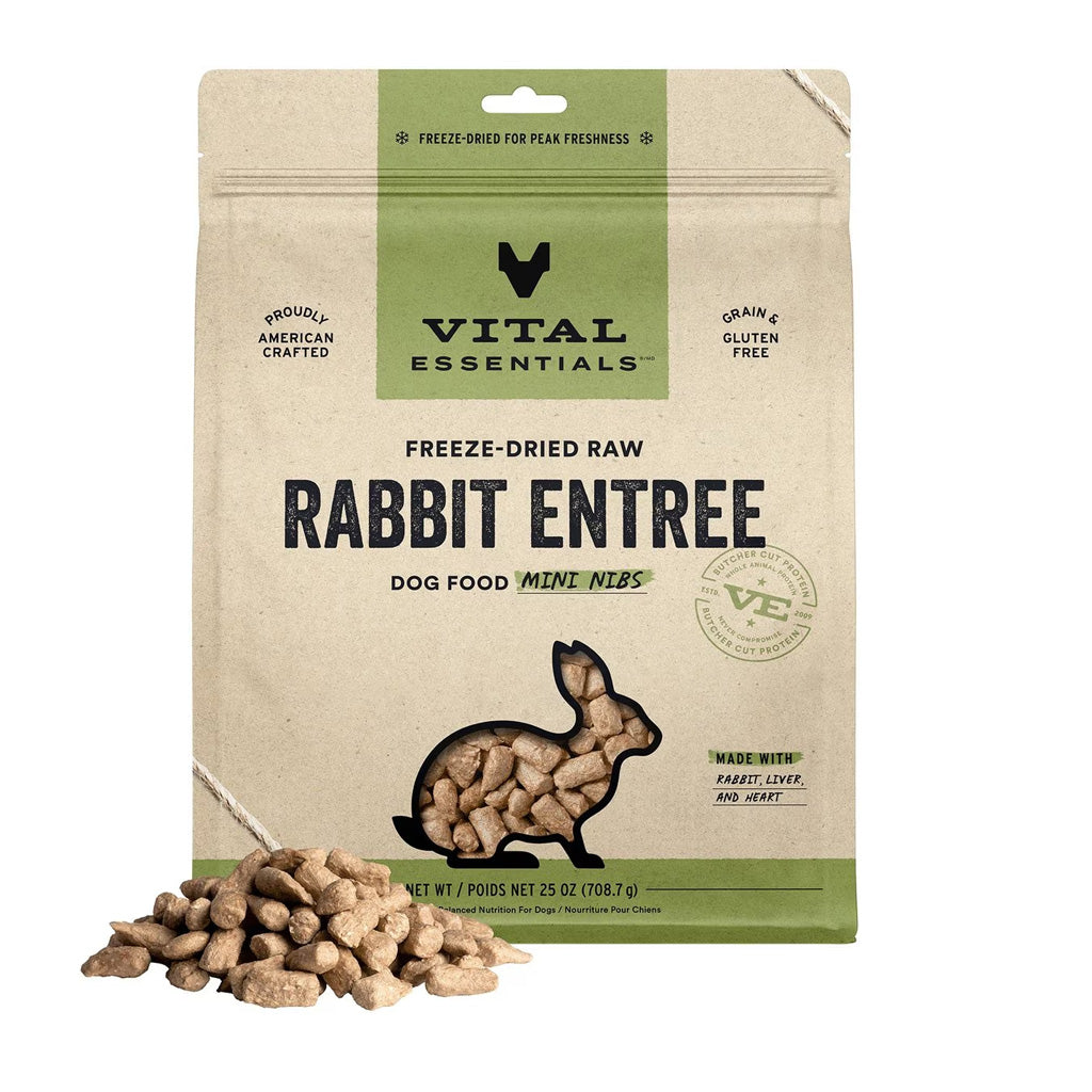 Freeze-Dried Raw Rabbit Mini Nibs Dog Food