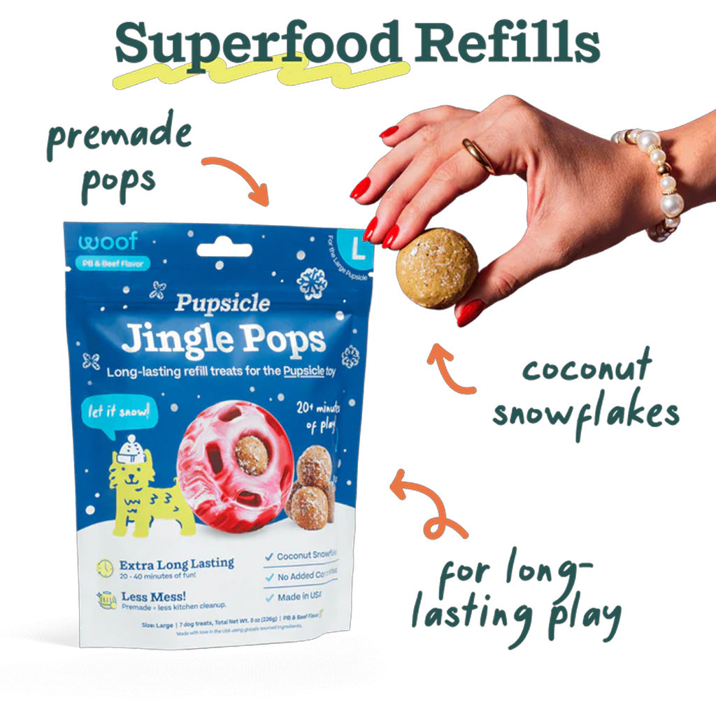 Large WOOF Jingle Pop Dog Treat X-Mas Edition