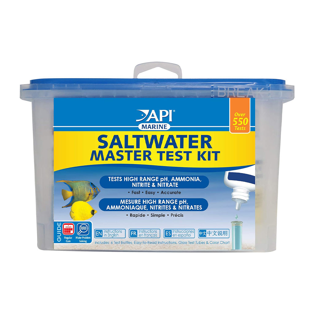 Marine Saltwater Master Test Kit (High Range pH, Ammonia, Nitrite & Nitrate) - 1 count