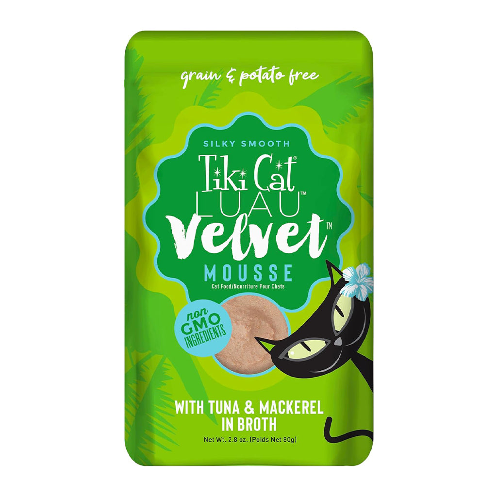 Luau Velvet Mousse Tuna & Mackerel Grain-Free Cat Food Pouch 2.82oz