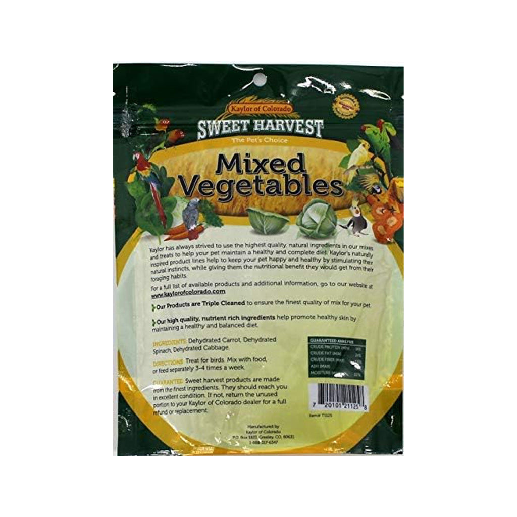 Sweet Harvest Mixed Vegetabales Treat for Birds 2.5oz