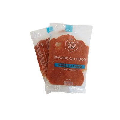 Savage Cat Frozen Raw Rabbit + Lamb