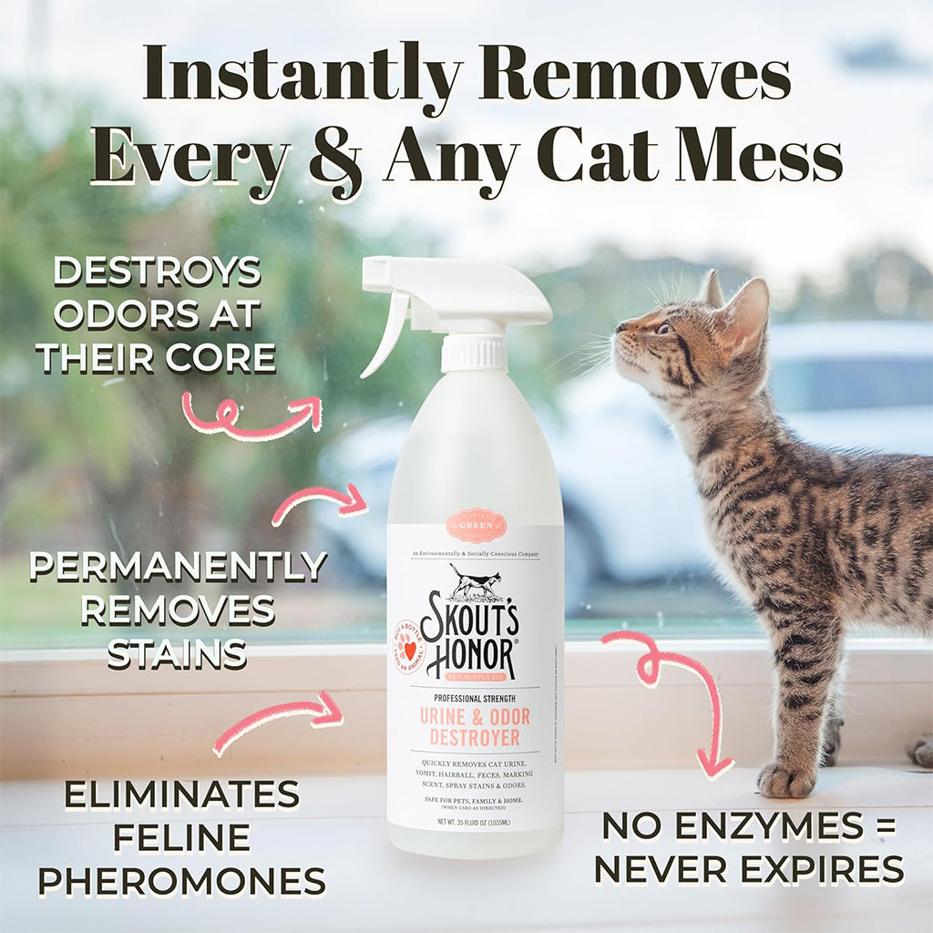 Professional Strength Urine & Odor Destroyer for Cats 35oz