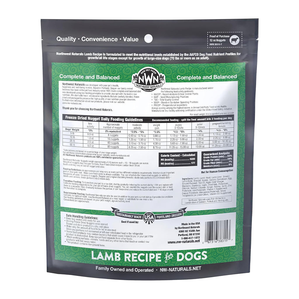 Lamb Recipe Freeze-dried Raw