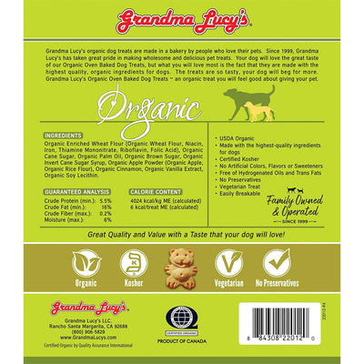 Organic Apple Oven Baked Dog Treats 14oz