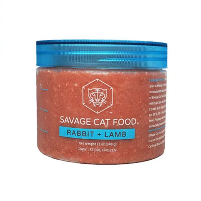 Savage Cat Frozen Raw Rabbit + Lamb