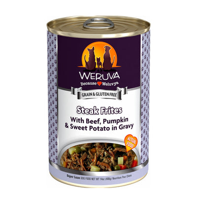 Steak Frites with Beef, Pumpkin & Sweet Potatoes in Gravy Canned Food for Dogs