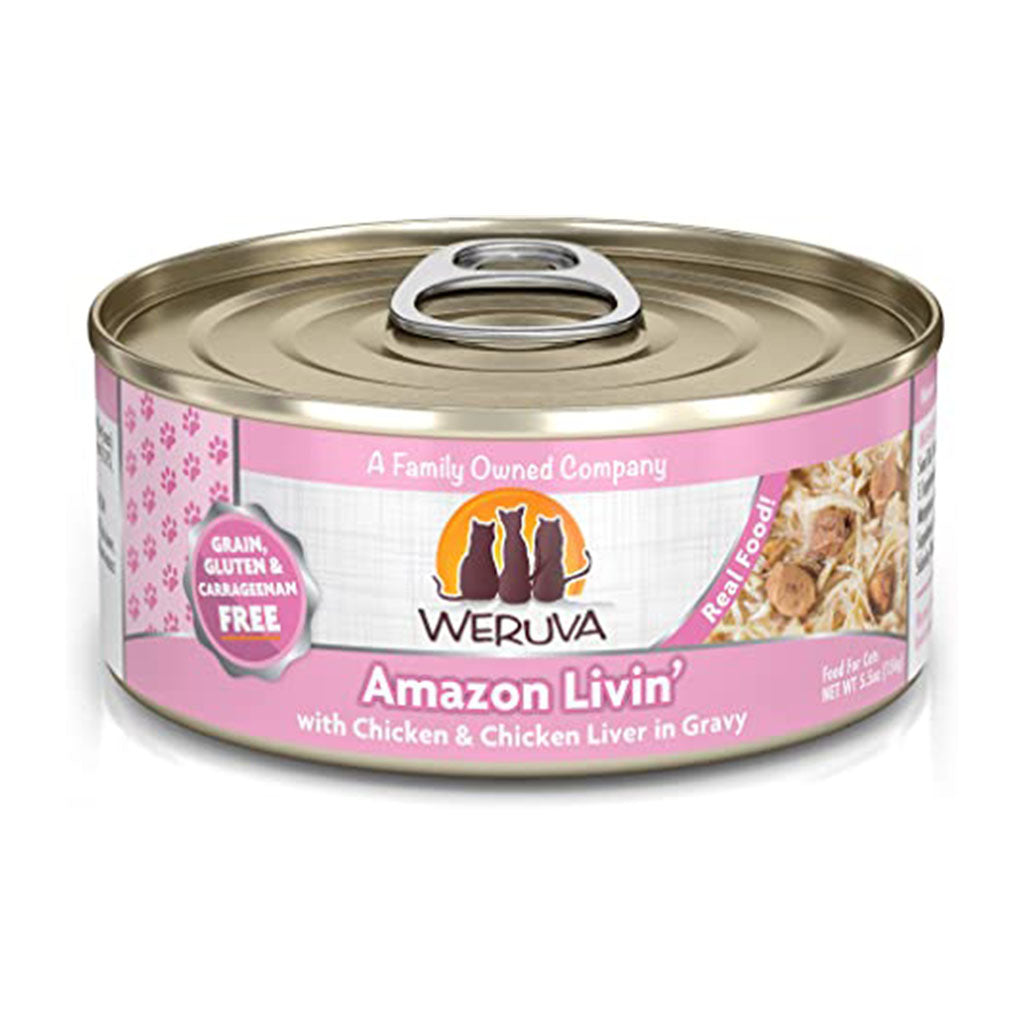 Amazon Livin' with Chicken & Chicken Liver in Gravy Canned Food for Cats