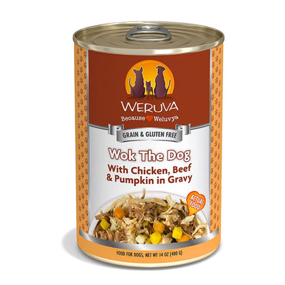 Wok the Dog with Chicken, Beef & Pumpkin in Gravy Canned Food for Dogs 14oz