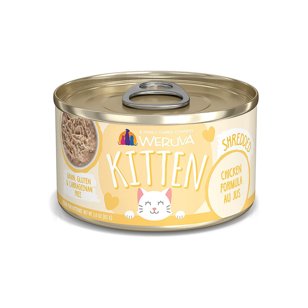 Shredded Chicken Formula Au Jus Canned Food for Kittens 3oz