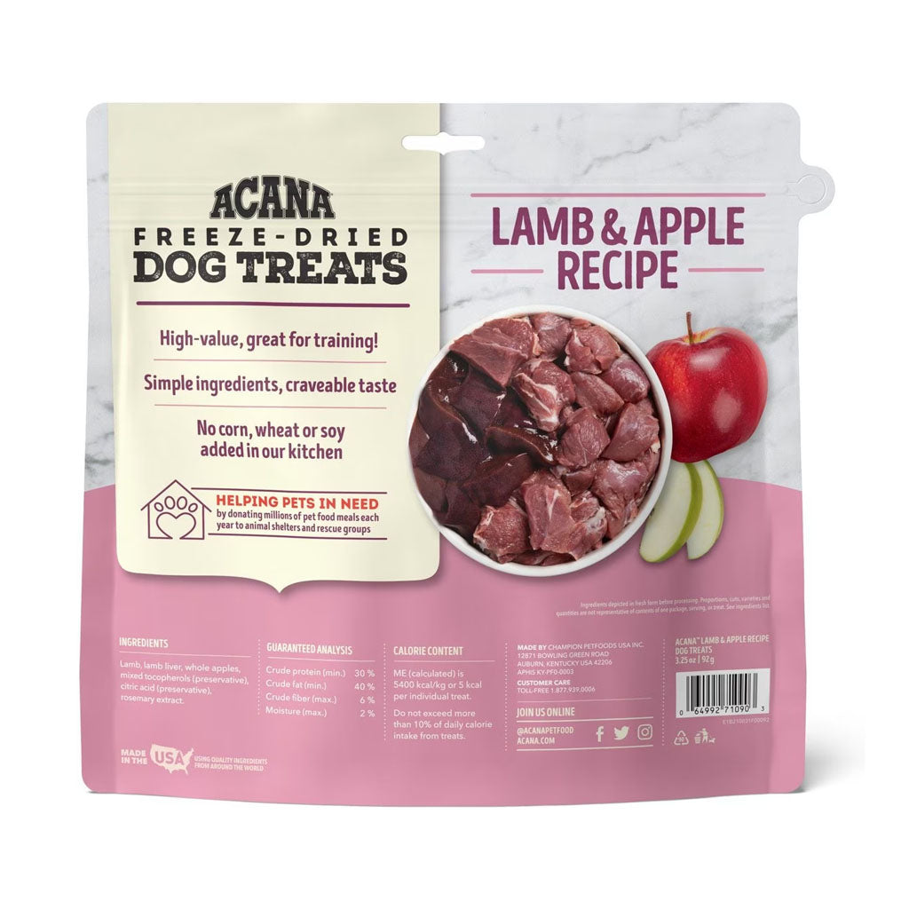 Lamb & Apple Freeze-dried Dog Treats 3.25oz